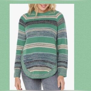 Liverpool Women's Raglan Sweater W/Rounded Hem XL